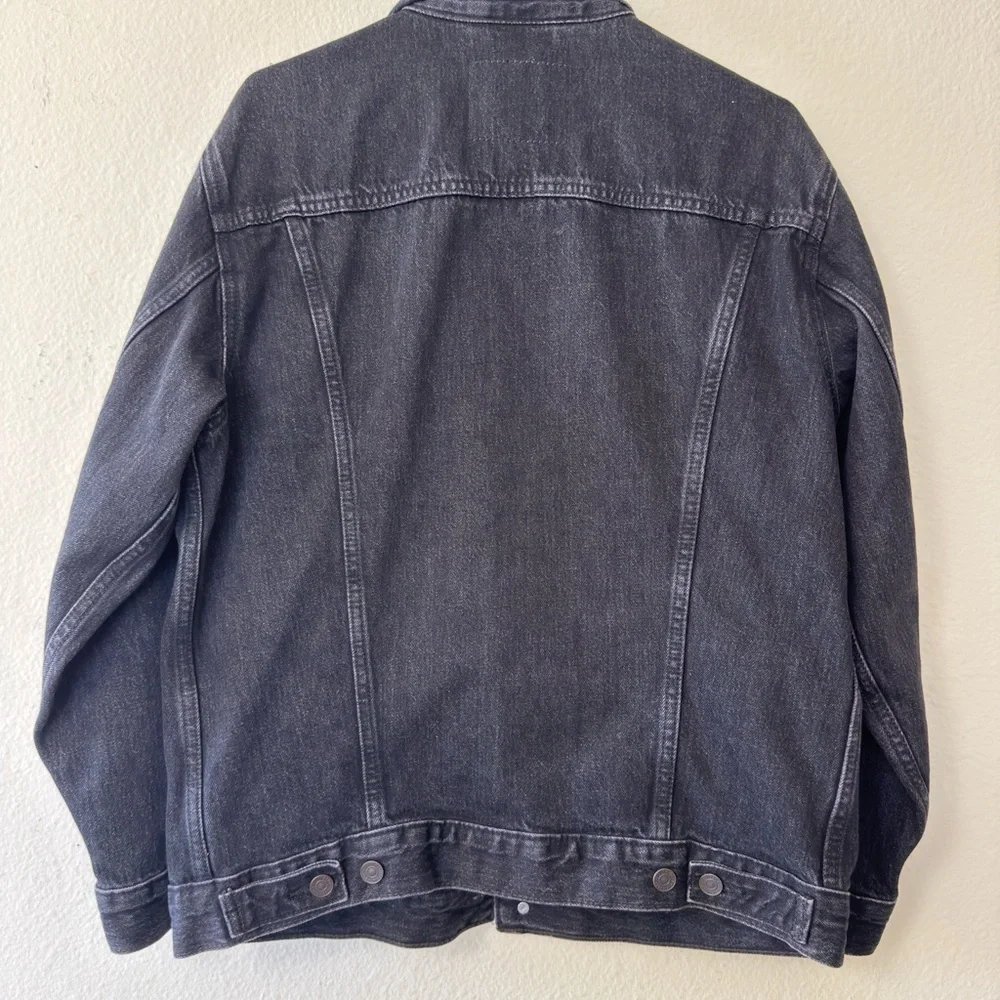 Levi’s Premium “Big E” Denim Jacket Black Size Small Mens Relaxed Fit Classic - Picture 4 of 11